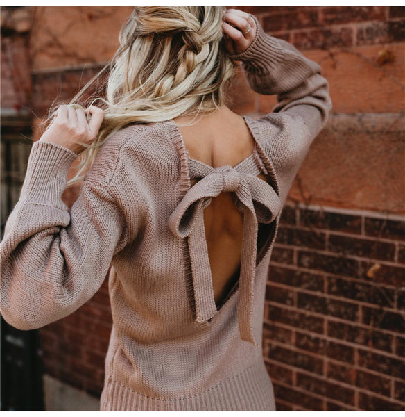 Criss Cross Sweater White Pomkin
