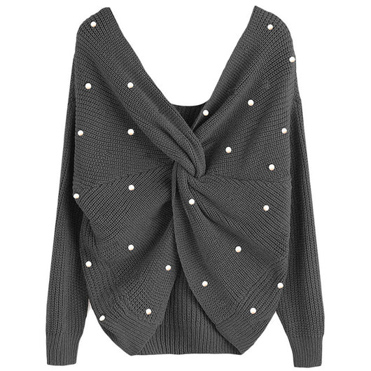 Black criss cross sweater hotsell