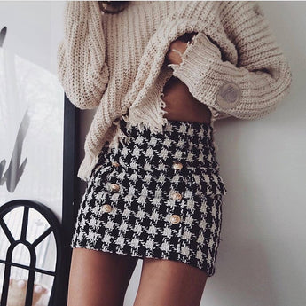 Houndtooth Skirt